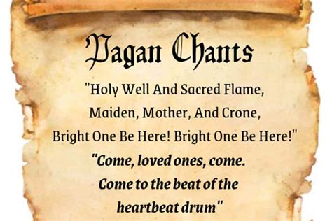 An assortment of pagan chants